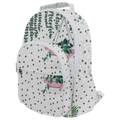 Plants Flowers Nature Blossom Rounded Multi Pocket Backpack by Mariart