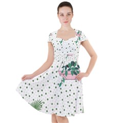 Plants Flowers Nature Blossom Cap Sleeve Midi Dress by Mariart