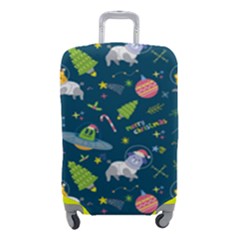 Space Christmas Space Christmas Luggage Cover (small) by designsbymallika