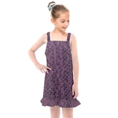 Purple Leather Snakeskin Design Kids  Overall Dress by ArtsyWishy