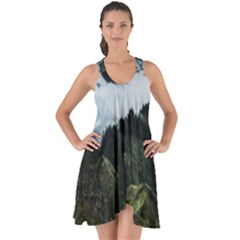 Blue Whales Dream Show Some Back Chiffon Dress by goljakoff