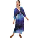 Blue space paint Grecian Style  Maxi Dress View1