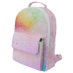 Rainbow Splashes Flap Pocket Backpack (small) by goljakoff