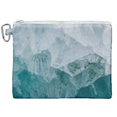 Blue Green Waves Canvas Cosmetic Bag (xxl) by goljakoff