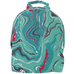 Green Vivid Marble Pattern 2 Mini Full Print Backpack by goljakoff