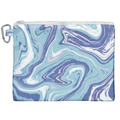 Blue Vivid Marble Pattern Canvas Cosmetic Bag (xxl) by goljakoff