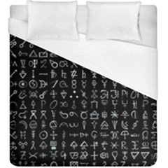 Alchemical Symbols - Collected Inverted Duvet Cover (king Size) by WetdryvacsLair