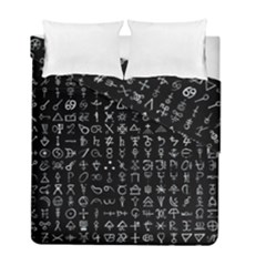 Alchemical Symbols - Collected Inverted Duvet Cover Double Side (full/ Double Size) by WetdryvacsLair