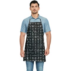 Alchemical Symbols - Collected Inverted Kitchen Apron by WetdryvacsLair