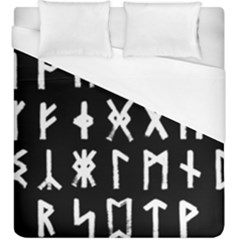 The Anglo Saxon Futhorc Collected Inverted Duvet Cover (king Size) by WetdryvacsLair