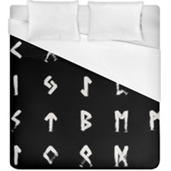 Elder Futhark Rune Set Collected Inverted Duvet Cover (king Size) by WetdryvacsLair