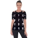 Elder Futhark Rune Set Collected Inverted Shoulder Cut Out Short Sleeve Top View1