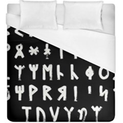 Complete Dalecarlian Rune Set Inverted Duvet Cover (king Size) by WetdryvacsLair