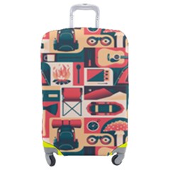 Guitar And Trip Luggage Cover (medium) by designsbymallika