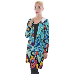 Abstrait 001 -1 (1)p Hooded Pocket Cardigan by sfbijiart