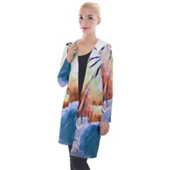 Paysage D hiver Hooded Pocket Cardigan by sfbijiart