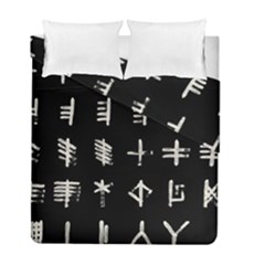 Ogham Rune Set Complete Inverted Duvet Cover Double Side (full/ Double Size) by WetdryvacsLair