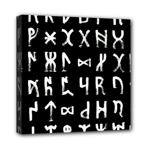 Macromannic Runes Collected Inverted Mini Canvas 8  X 8  (stretched) by WetdryvacsLair