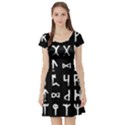 Macromannic Runes Collected Inverted Short Sleeve Skater Dress View1