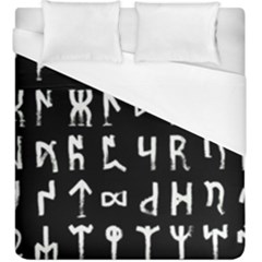 Macromannic Runes Collected Inverted Duvet Cover (king Size) by WetdryvacsLair