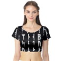 Medieval Runes Collected Inverted Complete Short Sleeve Crop Top View1