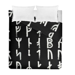 Medieval Runes Collected Inverted Complete Duvet Cover Double Side (full/ Double Size) by WetdryvacsLair