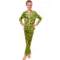 Yellow Kolodo Kid s Satin Long Sleeve Pajamas Set by Sparkle