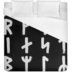 Younger Futhark Rune Set Collected Inverted Duvet Cover (king Size) by WetdryvacsLair