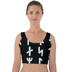 Younger Futhark Rune Set Collected Inverted Velvet Crop Top by WetdryvacsLair