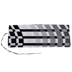 Nine Bar Monochrome Fade Squared Bend Roll Up Canvas Pencil Holder (s) by WetdryvacsLair