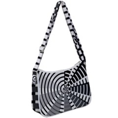 Nine Bar Monochrome Fade Squared Wheel Zip Up Shoulder Bag by WetdryvacsLair