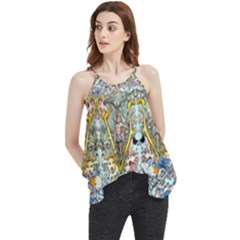 The Illustrated Alphabet - V - By Larenard Flowy Camisole Tank Top by LaRenard