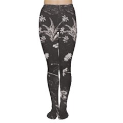 Dark Floral Artwork Tights by dflcprintsclothing