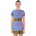 Glitched Vaporwave Hack The Planet Drop Hem Mini Chiffon Dress View1