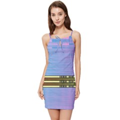 Glitched Vaporwave Hack The Planet Summer Tie Front Dress by WetdryvacsLair