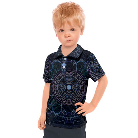 Mandala - 0007 - Complications Kids  Polo Tee by WetdryvacsLair