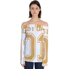 1 Best Dad Off Shoulder Long Sleeve Top by blackacturus