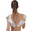 1 Best Dad Plunge Frill Sleeve Bikini Top View2