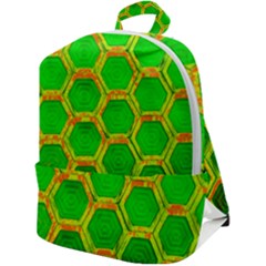 Hexagon Windows Zip Up Backpack by essentialimage