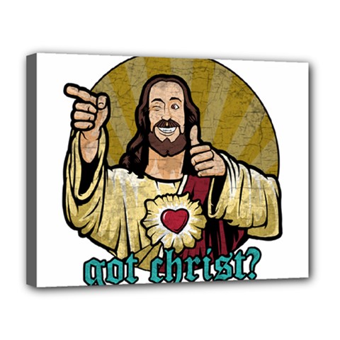 Buddy Christ Canvas 14  X 11  (stretched) by Valentinaart