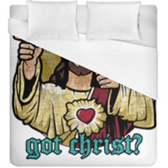 Buddy Christ Duvet Cover (king Size) by Valentinaart