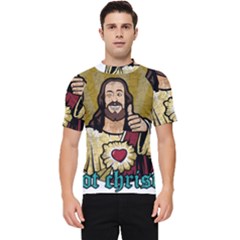 Buddy Christ Men s Short Sleeve Rash Guard by Valentinaart