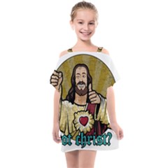 Buddy Christ Kids  One Piece Chiffon Dress by Valentinaart