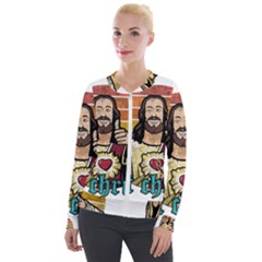 Got Christ? Velvet Zip Up Jacket by Valentinaart