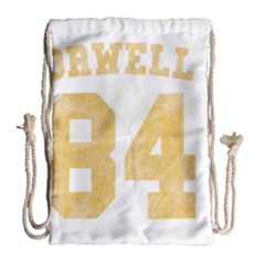 Orwell 84 Drawstring Bag (large) by Valentinaart