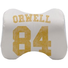 Orwell 84 Head Support Cushion by Valentinaart