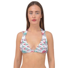 Music Flamingo Double Strap Halter Bikini Top by Sparkle