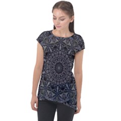 Mellow Mandala  Cap Sleeve High Low Top by MRNStudios