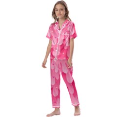 Rose Slime  Kids  Satin Short Sleeve Pajamas Set by Sobalvarro