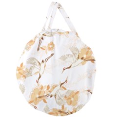 Birds And Flowers  Giant Round Zipper Tote by Sobalvarro